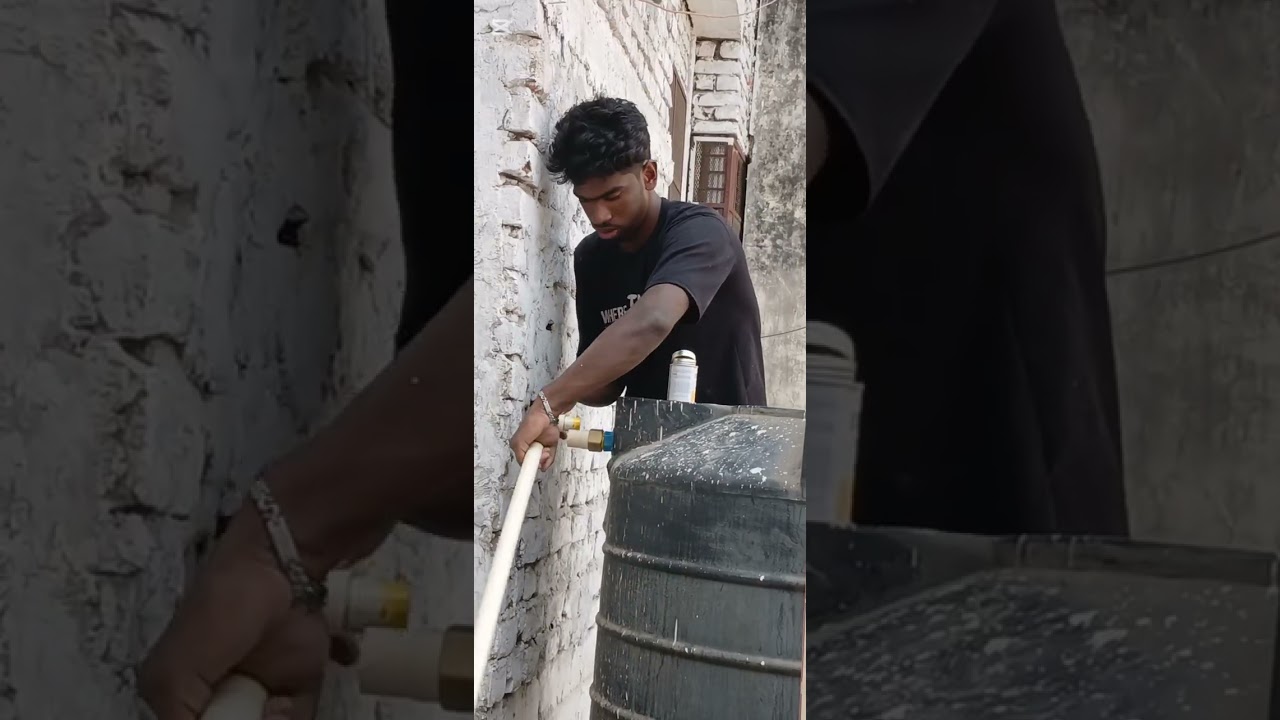 মোটর থেকে টাংকি পর্যন্ত সম্পূর্ণ লাইন সংযোগের কাজ হয়েছে #plumbingtime