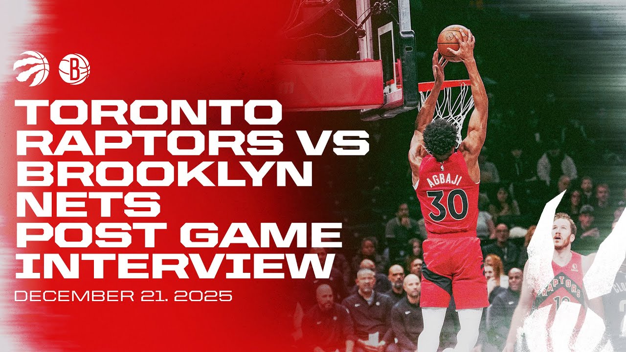 Toronto Raptors Full Media Availability | Post Game at Nets | December 21, 2025