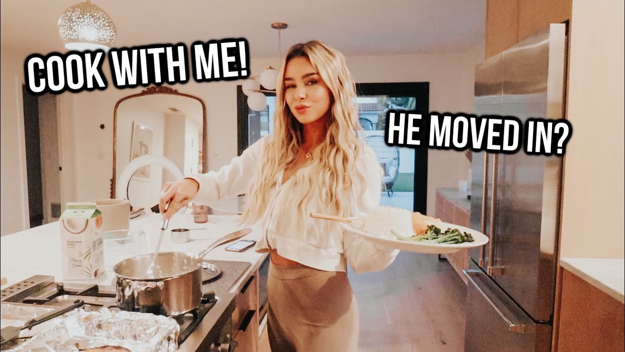 My boyfriend moved in with me so I'm cooking sea bass and doing wifey sh*t!