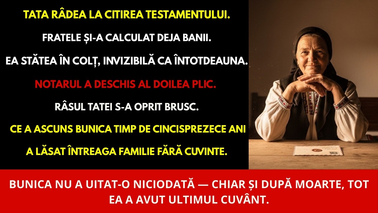 La citirea testamentului, tata râdea.....până când notarul a rostit ultima clauză