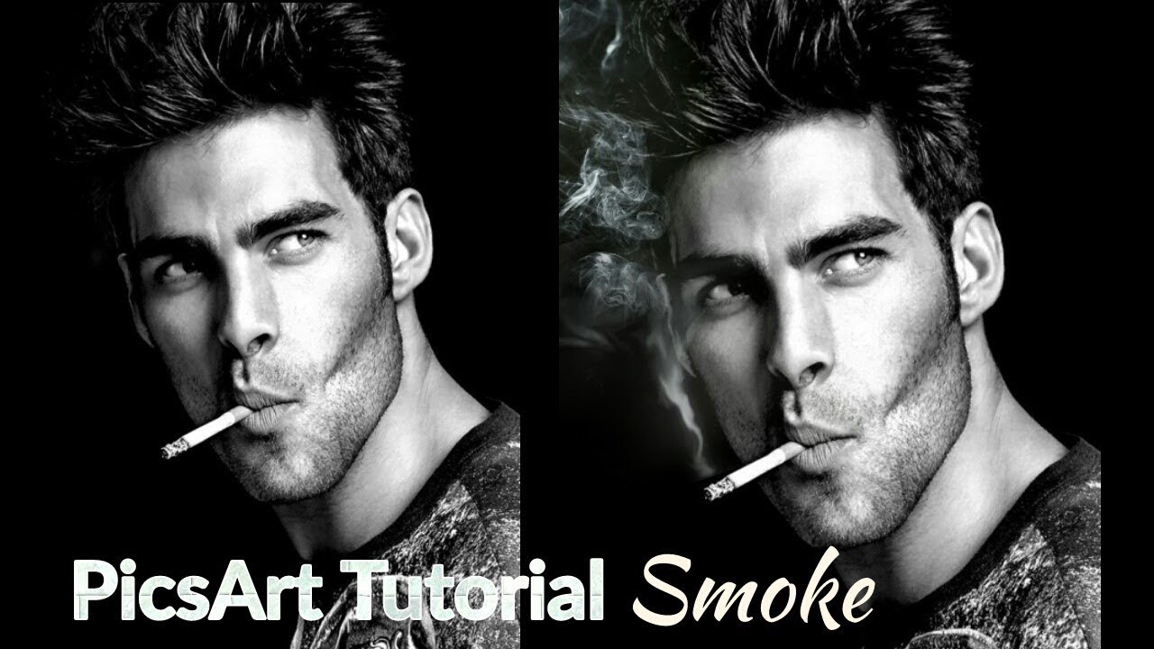 How to make Smoke on photo in Picsart | Cigarette Smoke