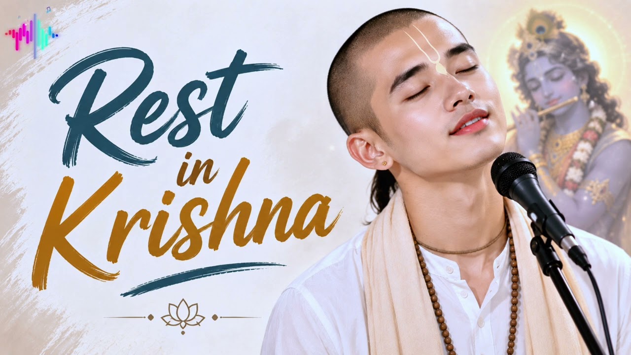 Rest in Krishna | Hare Krishna Kirtan for Deep Peace, Meditation & Sleep 🦚💙