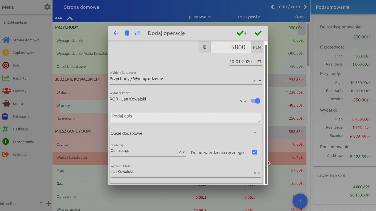#6 - operacje cykliczne i zaplanowane - Wideo przewodnik Family Finance Tracker