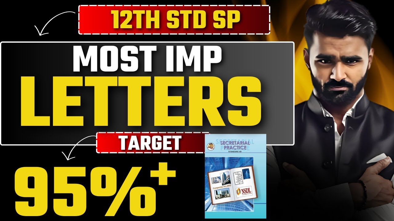 Most Important Letters |12th SP|Board Exam 2025|Pradeep Giri Sir