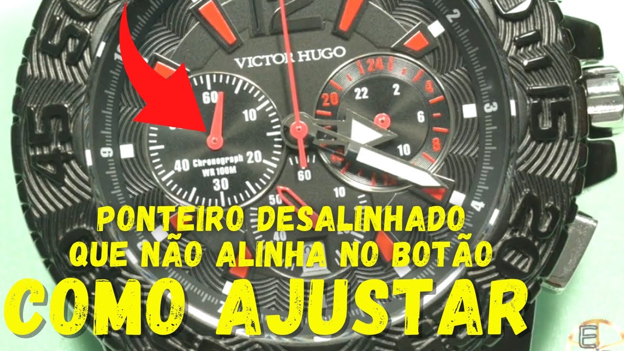 Como alinhar ponteiro de cronógrafo que não dá ajuste pelo botão-Ezequias Relojoeiro