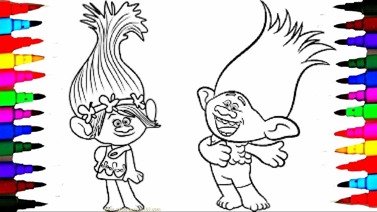 Coloring Pages Dreamworks TROLLS Coloring Book Videos for Children Learning Brilliant Colors