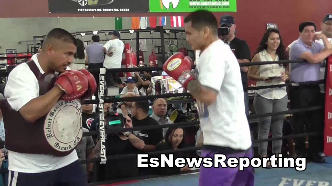 mayweather vs maidana marcos mitt workout with robert garcia EsNews Boxing