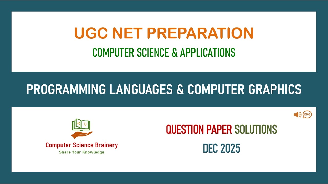 Dec 2025 - Unit 3 - Programming Languages & Computer Graphics - UGC NET Computer Science Solutions