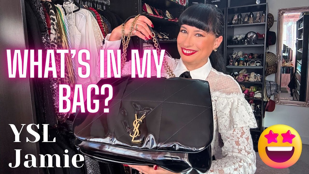 Что в моей сумке 👜✨ Обзор сумки YSL Jamie: что в неё помещается и как я её организую | Клара Саль...