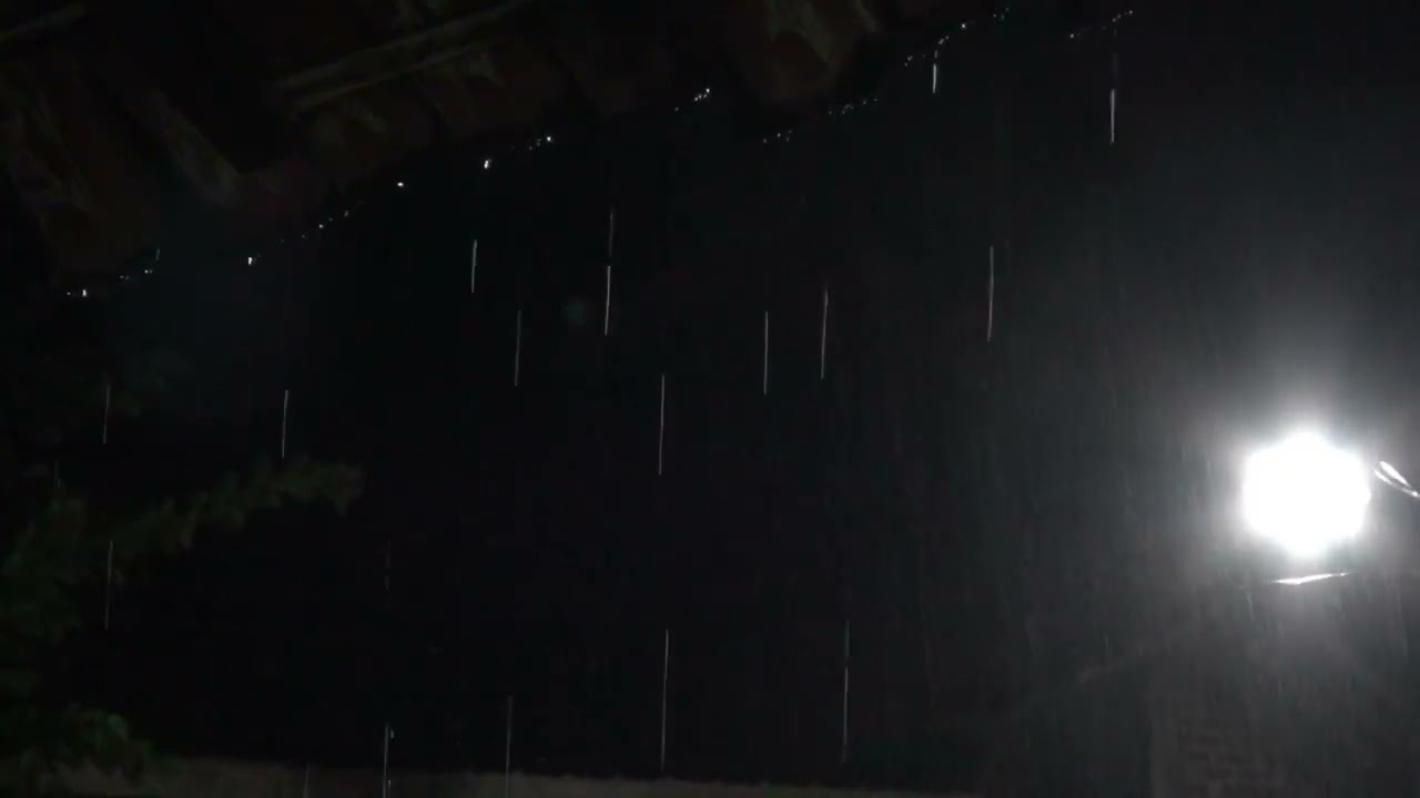 Rain Sounds On Roof Tiles With Thunder Sounds | Heavy Rain For Sleep, Study & Relaxation, Meditation