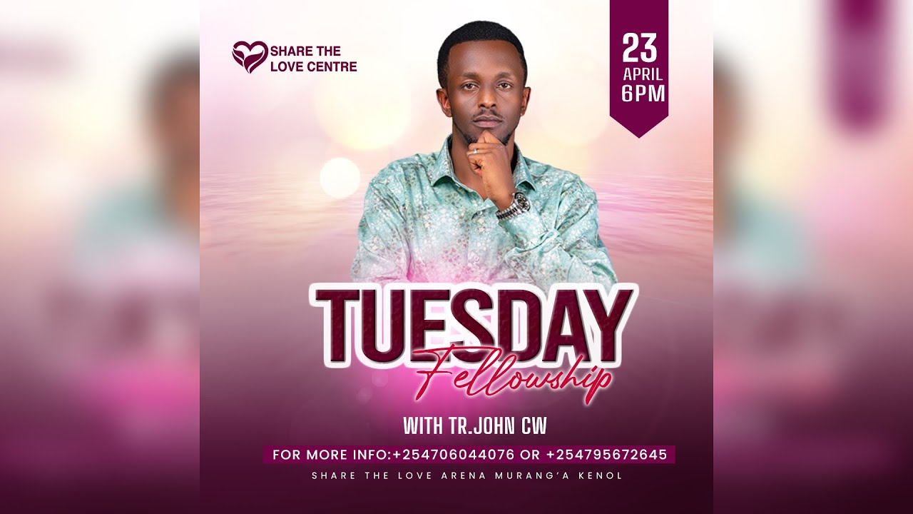 WELCOME TO TUESDAY FELLOWSHIP  WITH TR.JOHN CW  || 23-04-2024