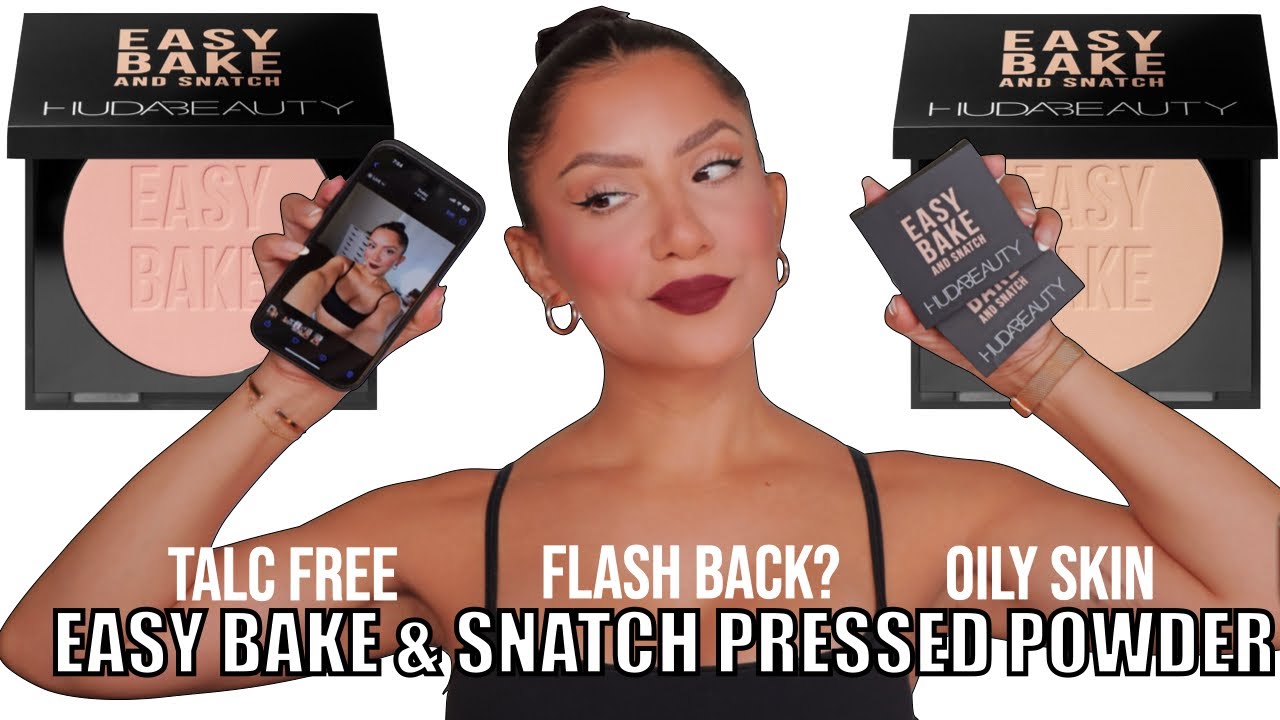 *new* HUDA BEAUTY EASY BAKE & SNATCH PRESSED TALC-FREE POWDER + ALL DAY WEAR *oily skin* |MagdalineJ