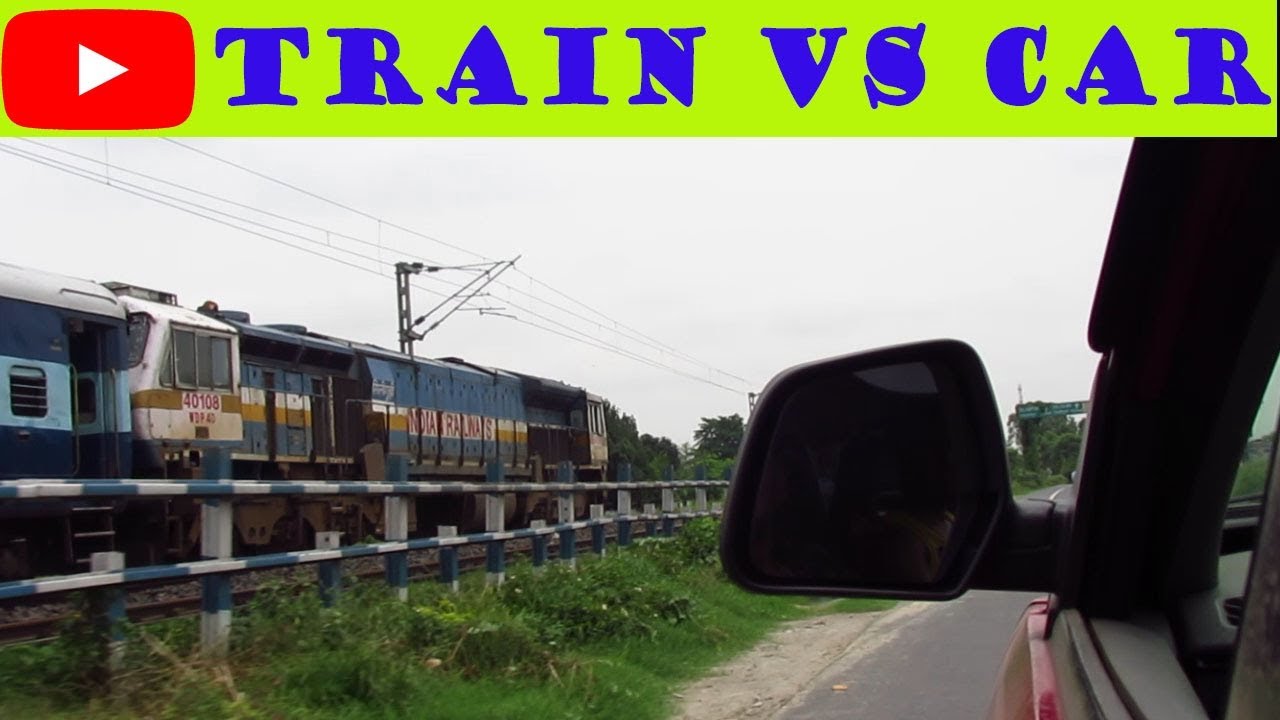TRAIN VS CAR.....WHO WINS...??? RACE AT 160KMPH