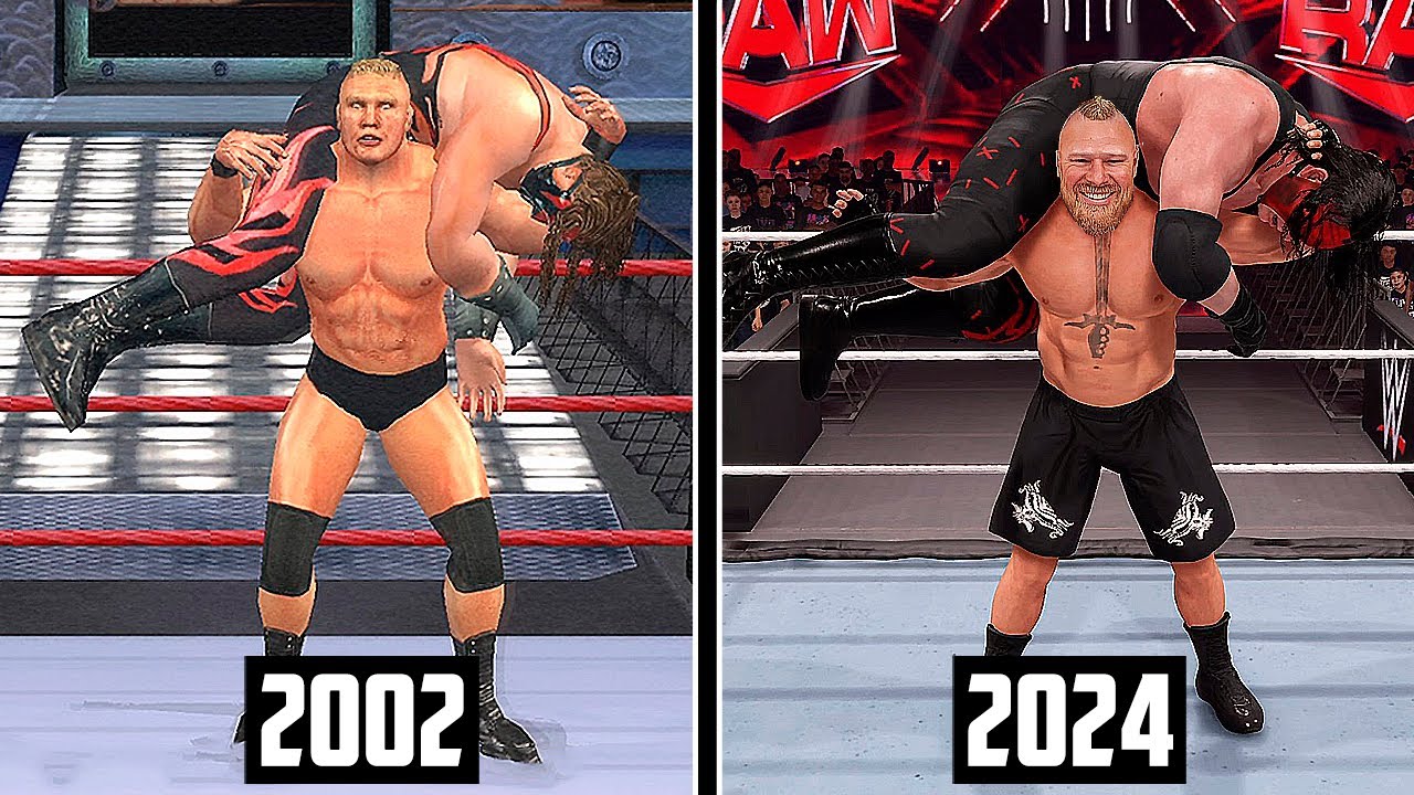 WWE SmackDown! Shut Your Mouth Vs. WWE 2K24 (Finishers Comparison) !!!