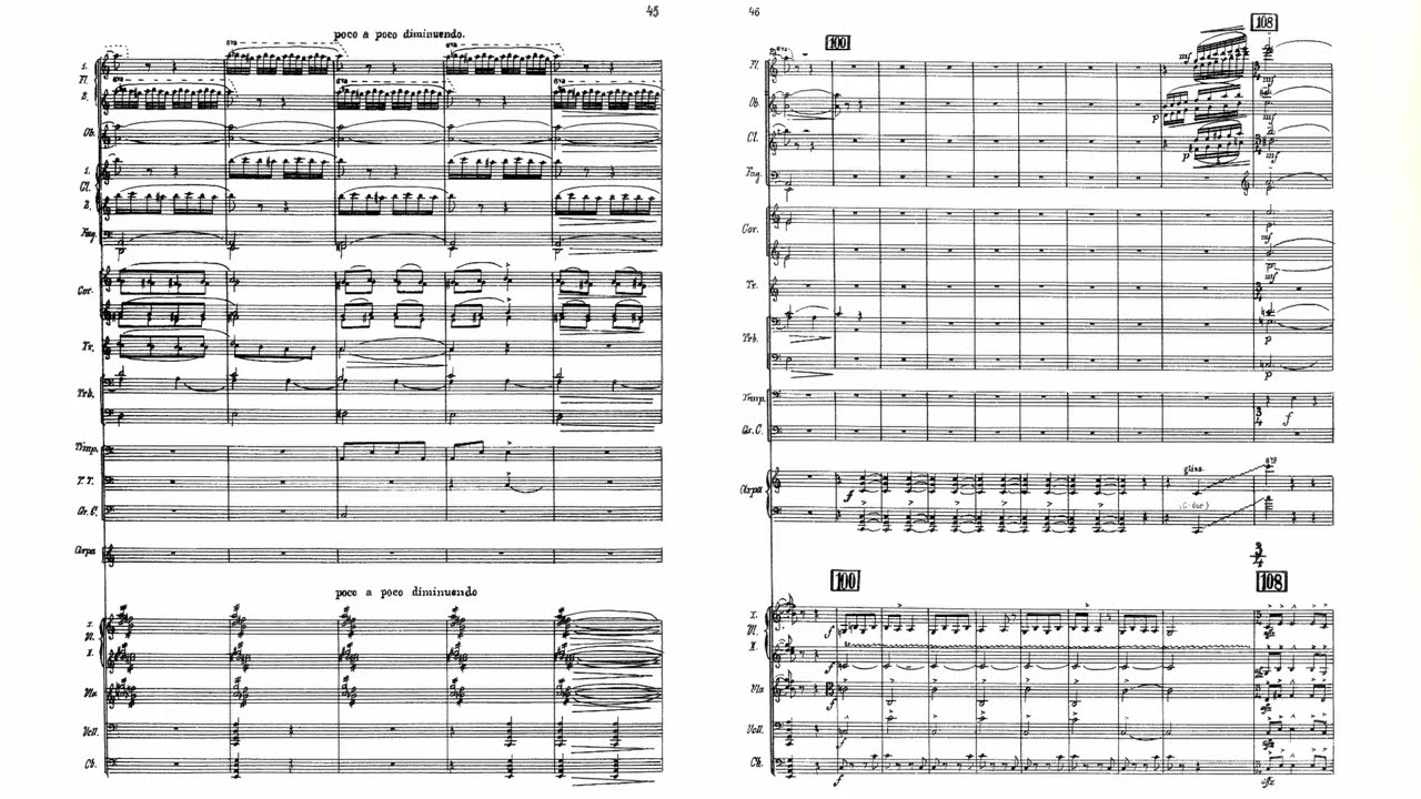 Josip Slavenski - Balkanophony, for Orchestra (1927) (Score Video)