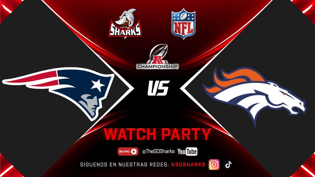 New England Patriots vs Denver Broncos | AFC Championship 2026 🏈 | Watch Party en Español
