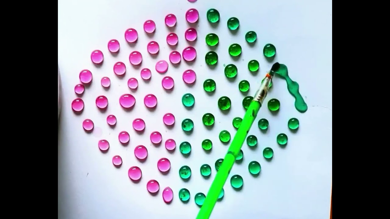 Satisfying colored water drops🔴🟣💧💦 mixing l waterart    satisfying videos
