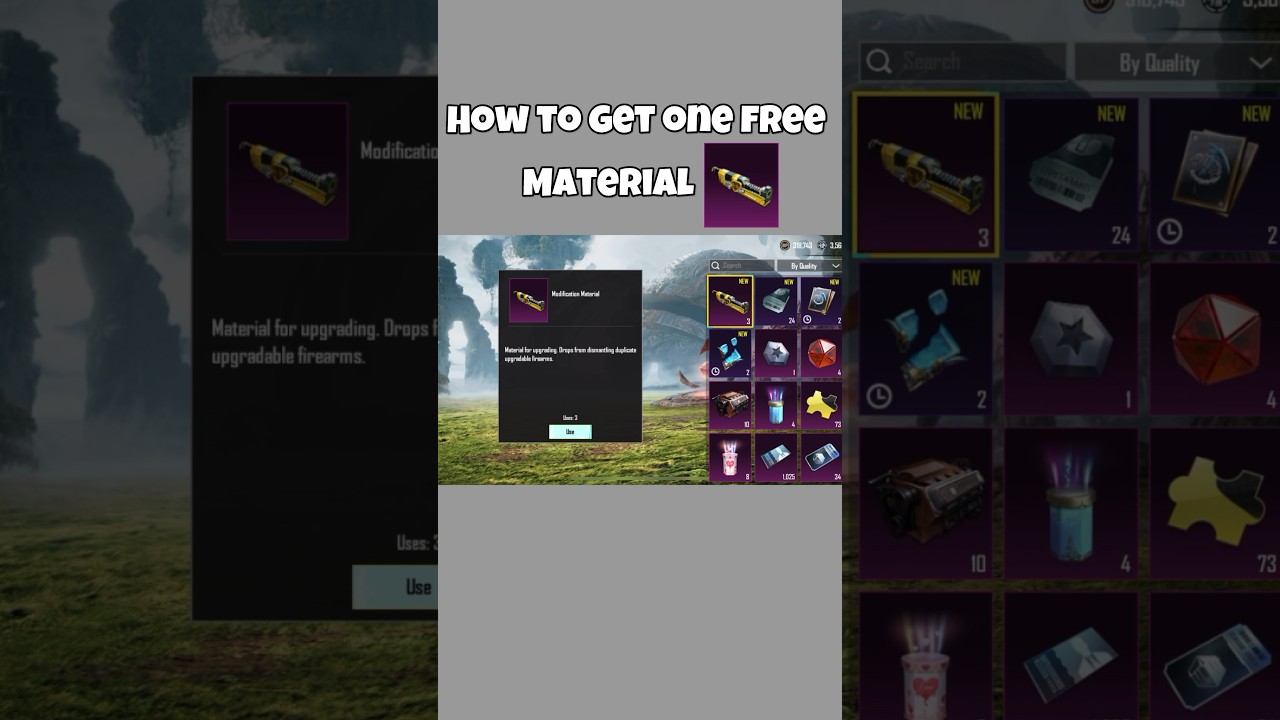 How to get free material in Bgmi/pubg #bgmi#material#freetrick#freematerial