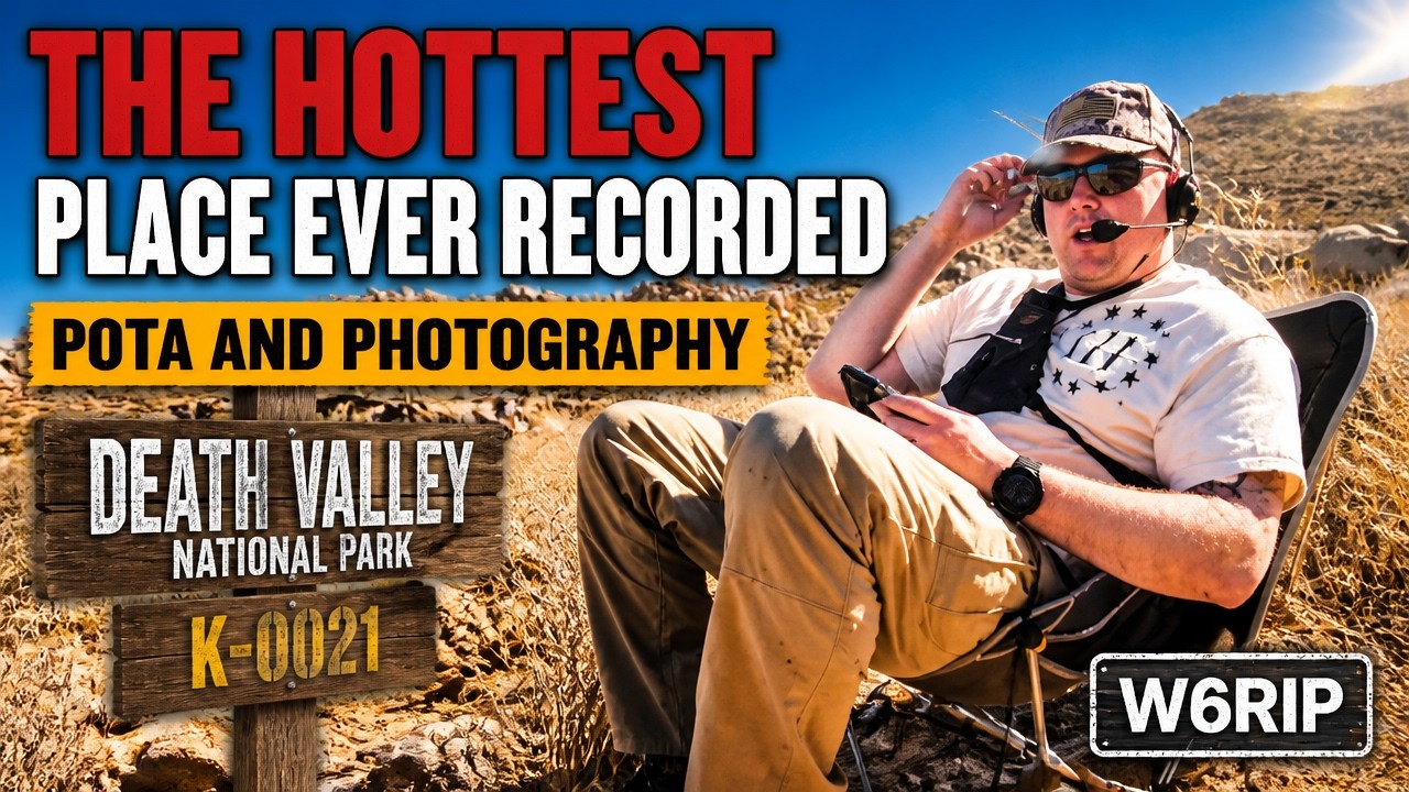 My First Parks on the Air. QRP Portable Ham Radio in Death Valley K-0021.