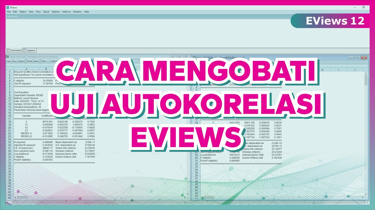 CARA MENGOBATI AUTOKORELASI DENGAN EVIEWS ➡️ TRANSFORMASI DATA EVIEWS