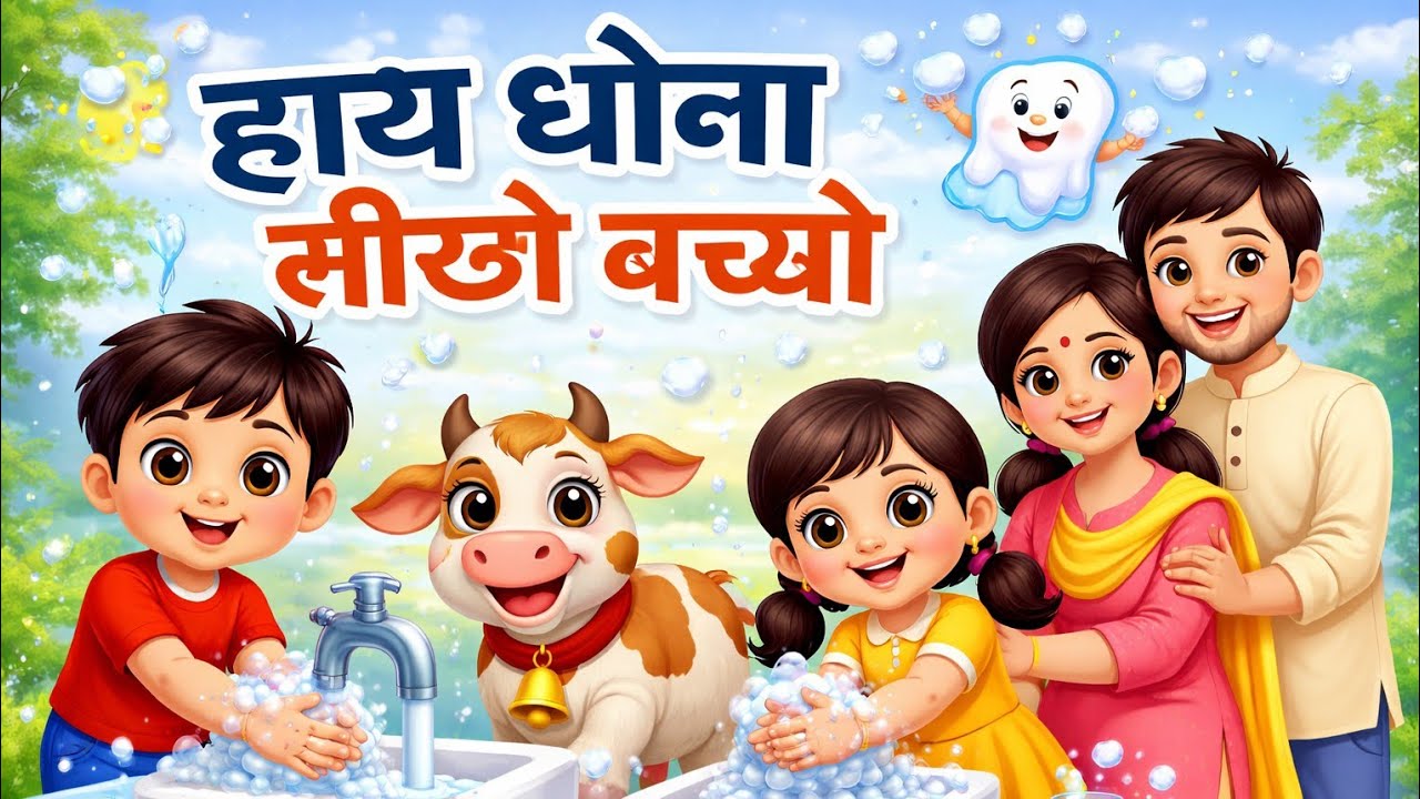 Haath Dhona Seekho Bachcho 💧 | Hand Wash Song for Kids | Good Habits Hindi Rhyme | Masti Rhymes