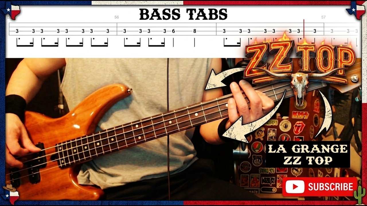 La Grange by ZZ Top - Bass Cover with Tabs Play-Along