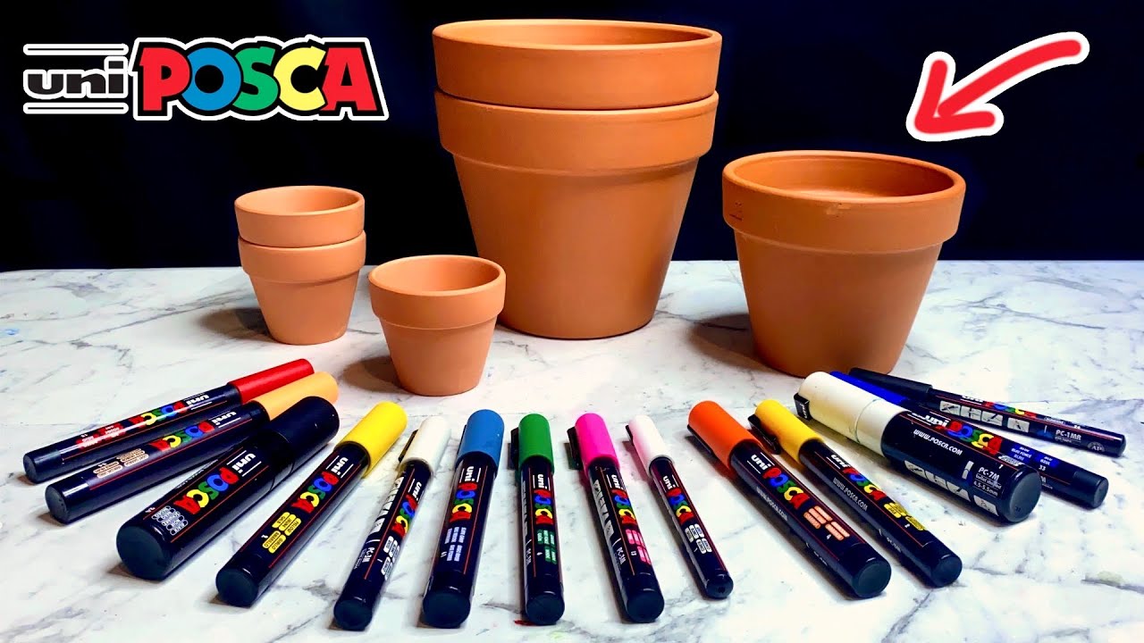 POSCA PENS on POTS!! (Satisfying)