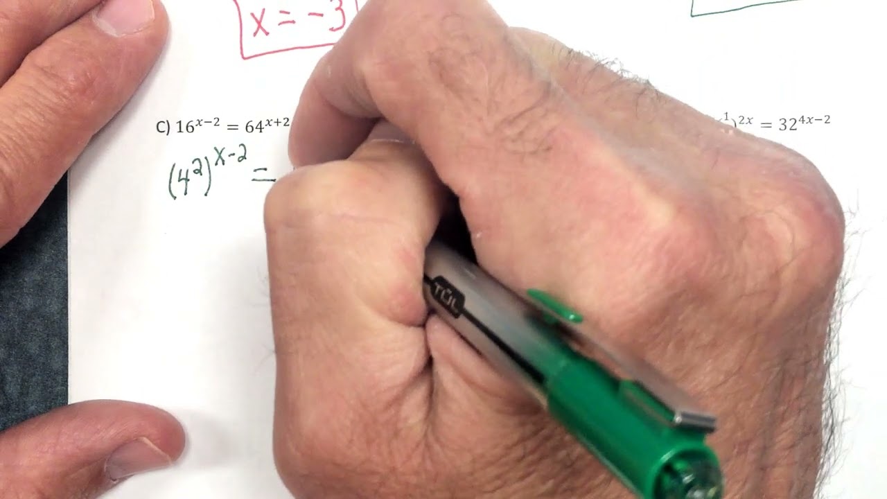 Sec. 16.2 Notes - Solving Exponential Equations Using Common Base