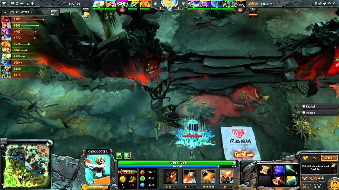 Dota 2 - TI3 - Dendi Destroy TongFu as Pudge (7 Fountain Hooks)