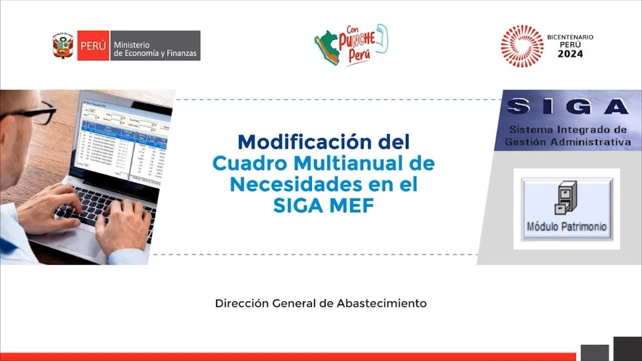 Modificación del Cuadro Multianual de Necesidades en el SIGA MEF