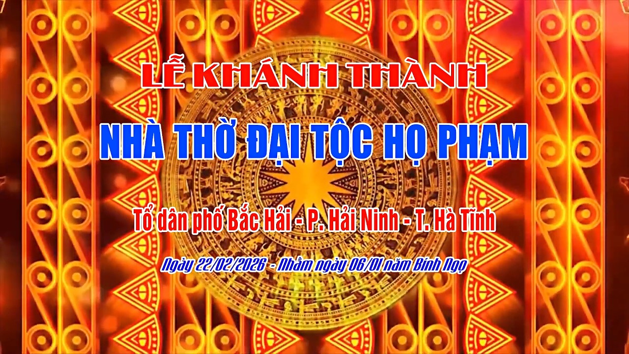 Bài diễn văn của ông Phạm Thanh Hiếu trong LỄ KHÁNH THÀNH NHÀ THỜ ĐẠI TỘC HỌ PHẠM - TDP Bắc Hải