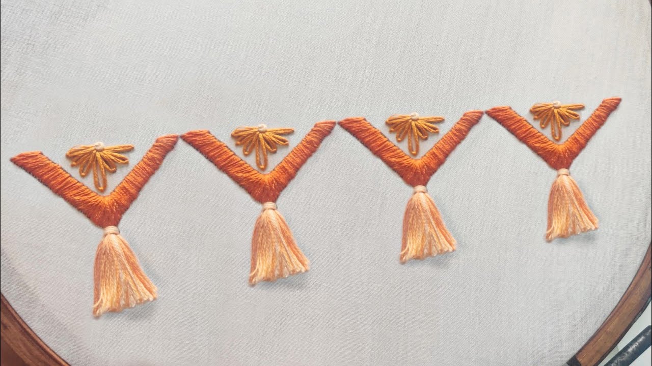 New & Unique Tassel Border Design for Dress/Kurti | Hand Embroidery Work