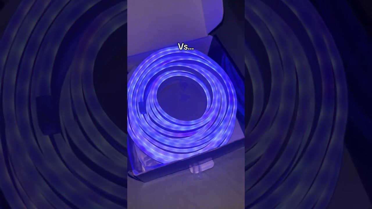 Prototype LEDs vs Neon Rope Lights 😍👉🏻🌌 #LEDstrip #lightingideas #roomdecor #neonropelights