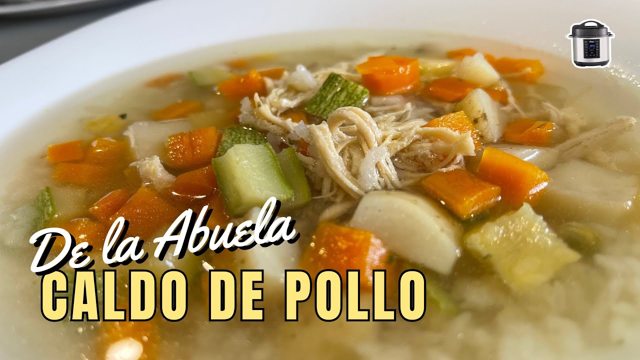 Tu abuelita te felicitará, Caldo de Pollo 🐔 SABROSO en Multiolla Oster receta rápida, fácil, light
