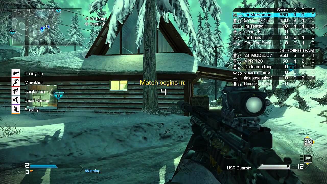 CoD Ghosts SnD Silenced USR | Silenced Sniping