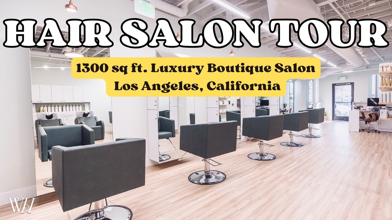 Salon Tour of a 1300 sq ft Hair Salon in California | Explore a Stylish & Functional Space