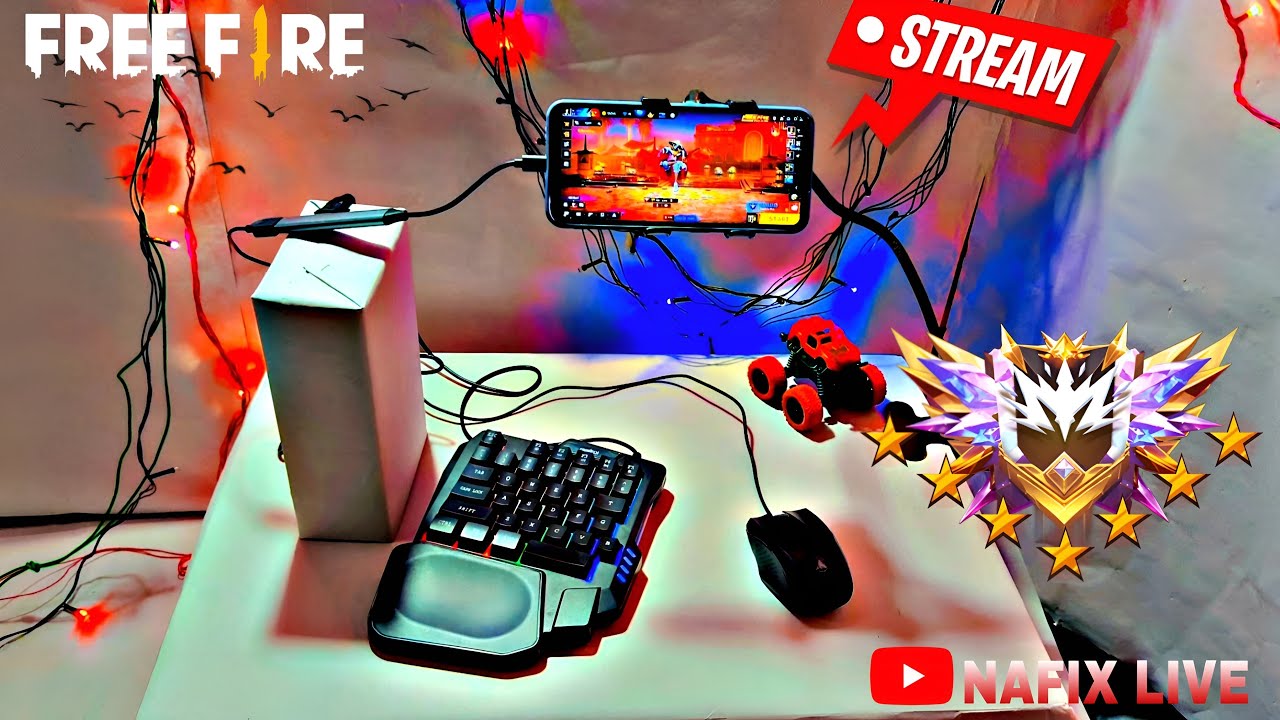 🔴NAFIX IS LIVE GAMING KEYBOARD AND MOUSE GAMEPLAY ☠️ #freefirelive #ggmousepro #nafixlive #gaming