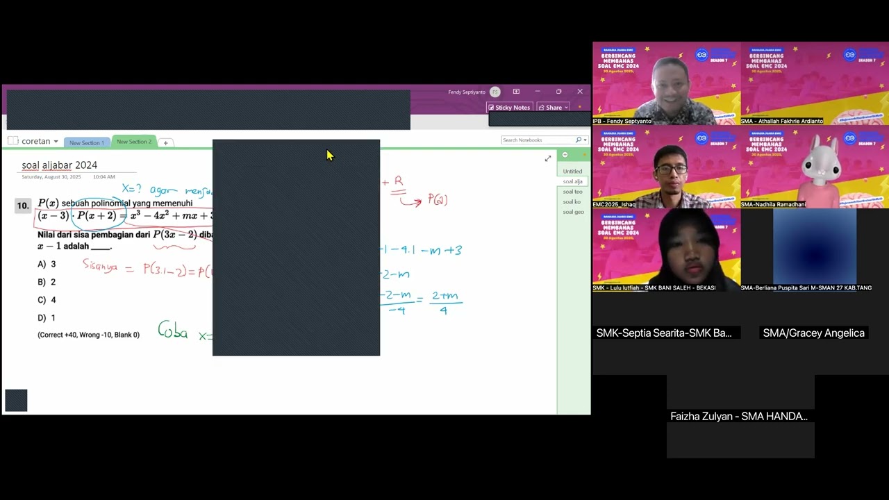 Webinar EMC 1: Berbincang Membahas Soal EMC 2024 | Pembahasan soal EMC SMA