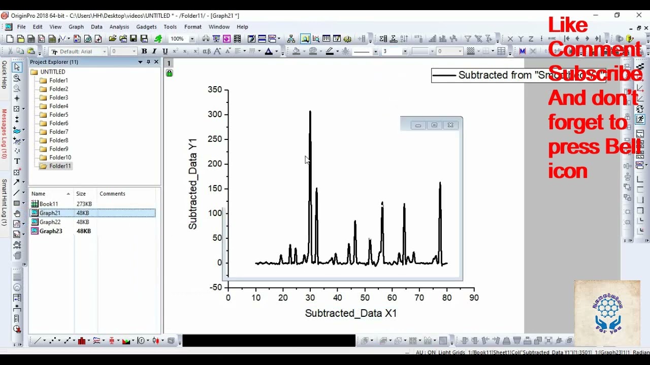 How to smooth and remove the background of the spectrum