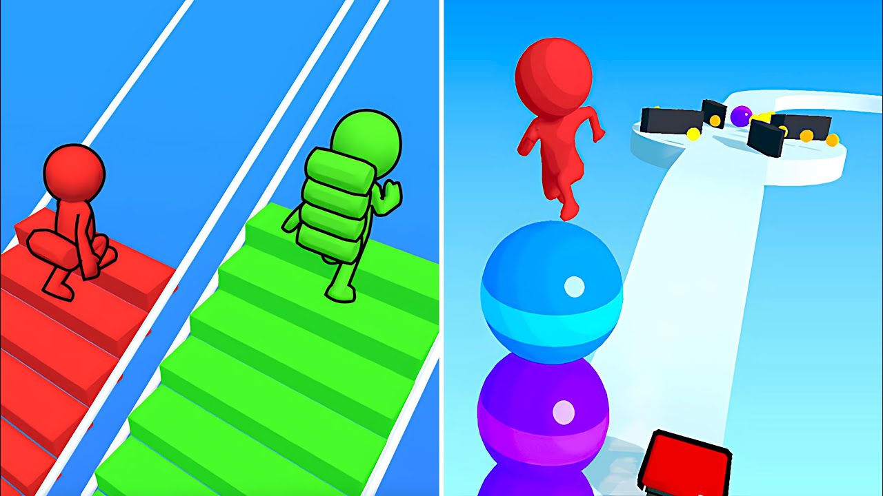 Bridge Race🆚Stack Rider New Levels 9999 TikTok Games Android IOS Gameplay 