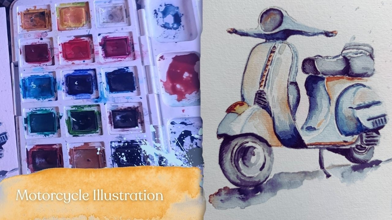 I Made the Cutest Motorcycle Ever 🏍️ | Step by Step Painting