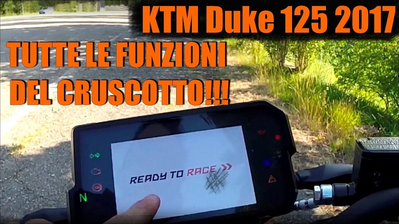 KTM DUKE 125 2017 - TUTTE LE FUNZIONI DEL DISPLAY DIGITALE