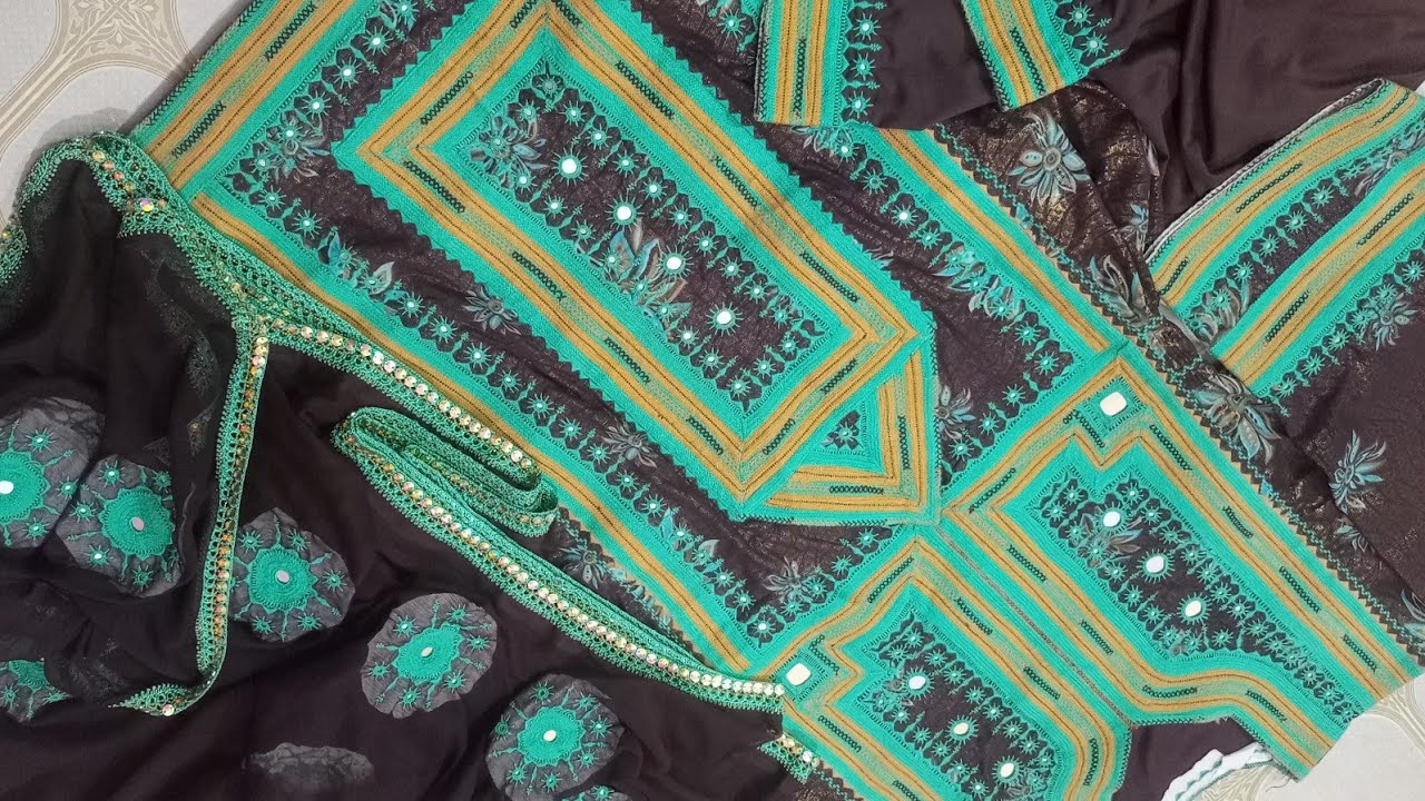 Order delivered! balochi zig zag machine embroidery design with different color variant