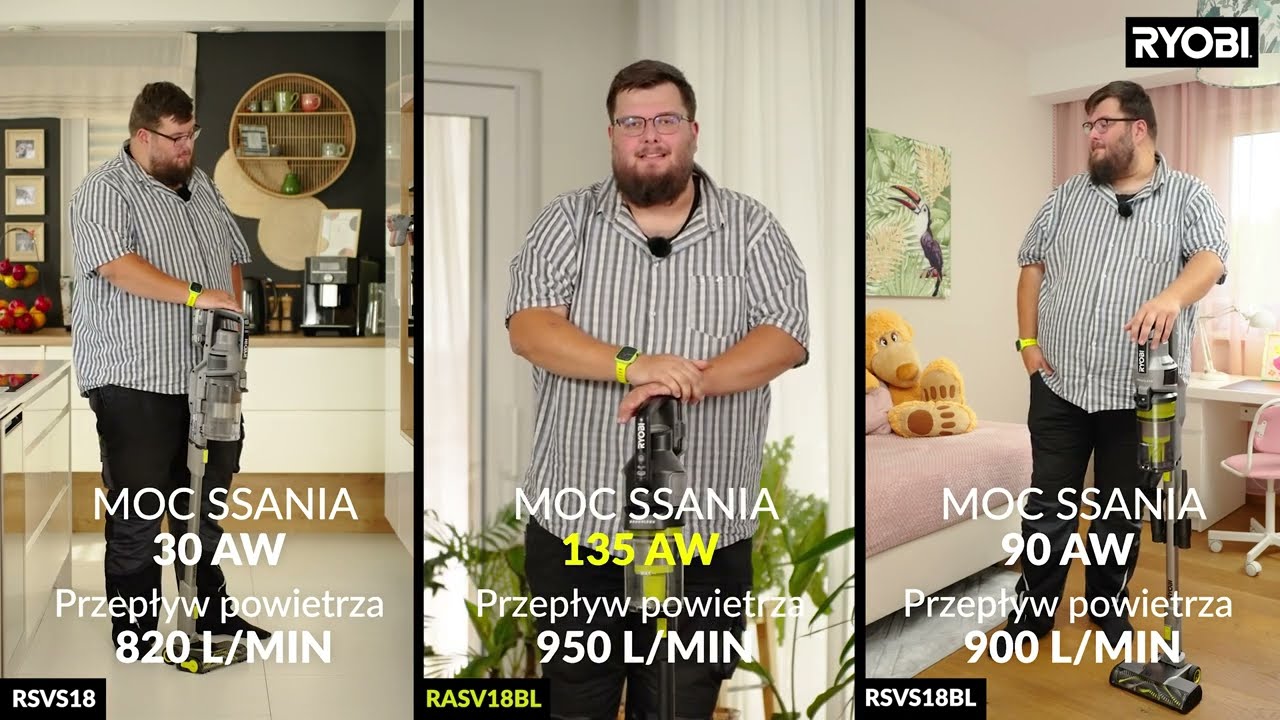 NOWOŚĆ! Odkurzacze bezprzewodowe RYOBI &ndash; kt&oacute;ry model 18V ONE+ wybrać? Por&oacute;wnujemy 3 najlepsze opcje!