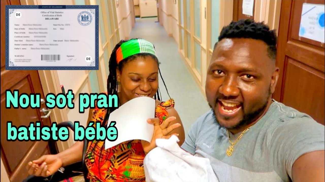 Nou sot fe Act de Naissance Bébe epi granma fe bebe kado anpil rad /vlog