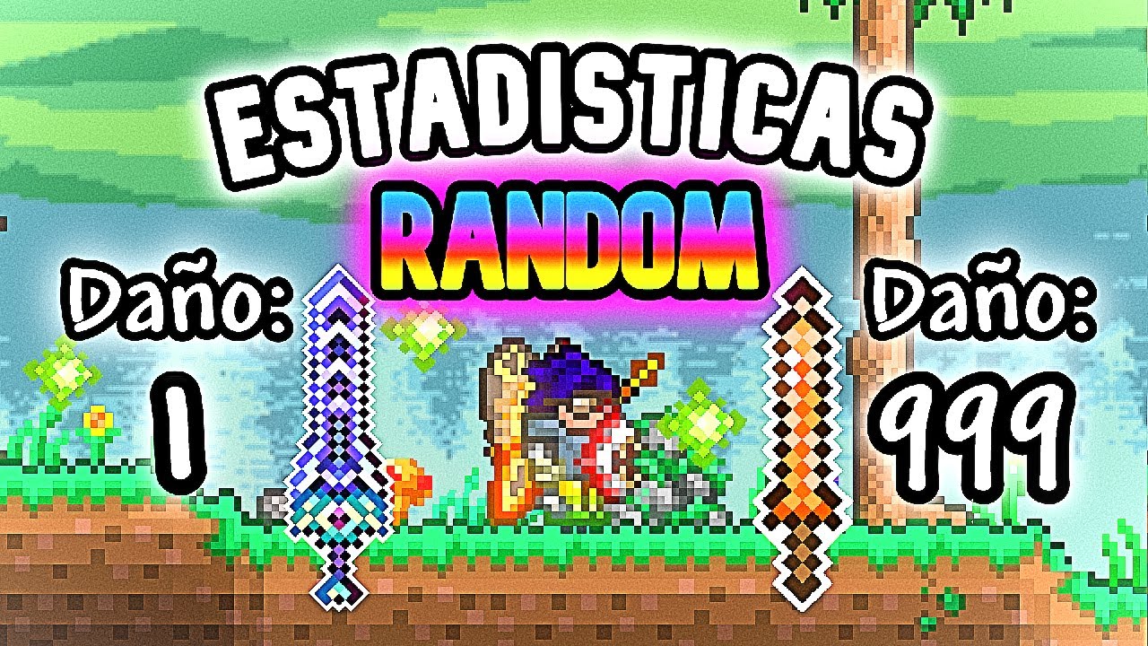 ME PASO 🌳 Terraria PERO Con Estadisticas RANDOM En Las Armas y Armaduras 😱