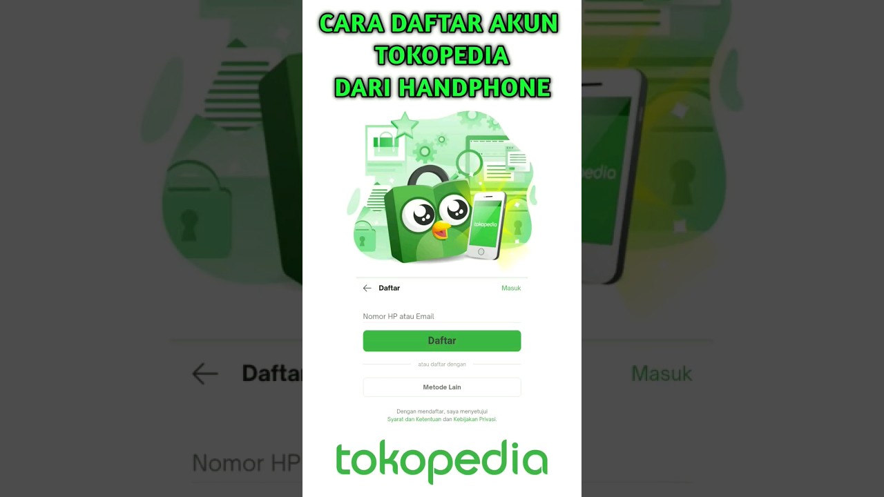 CARA DAFTAR AKUN TOKOPEDIA (HOW TO REGISTER TOKOPEDIA ACCOUNT) #shorts #tokopedia #ecommerce