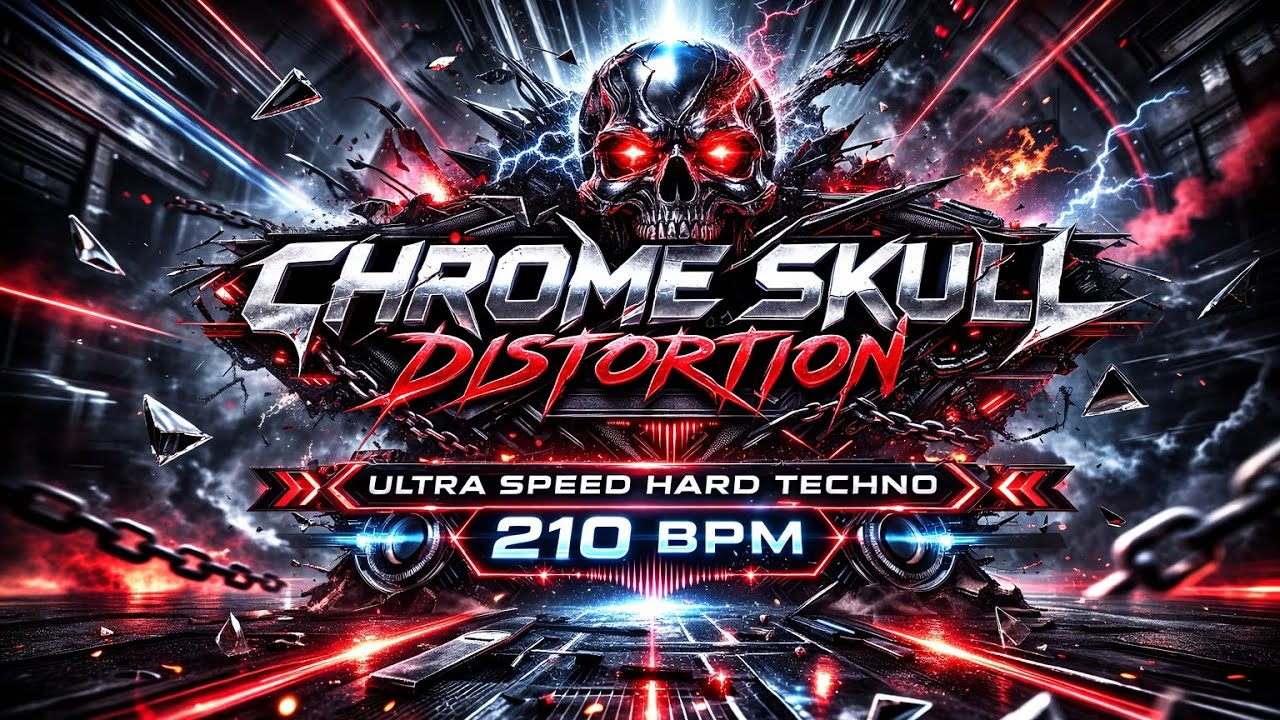 HARD TECHNO 210 BPM 🔥| High Velocity Surge ( Chrome Skull  Distortion ) 2026