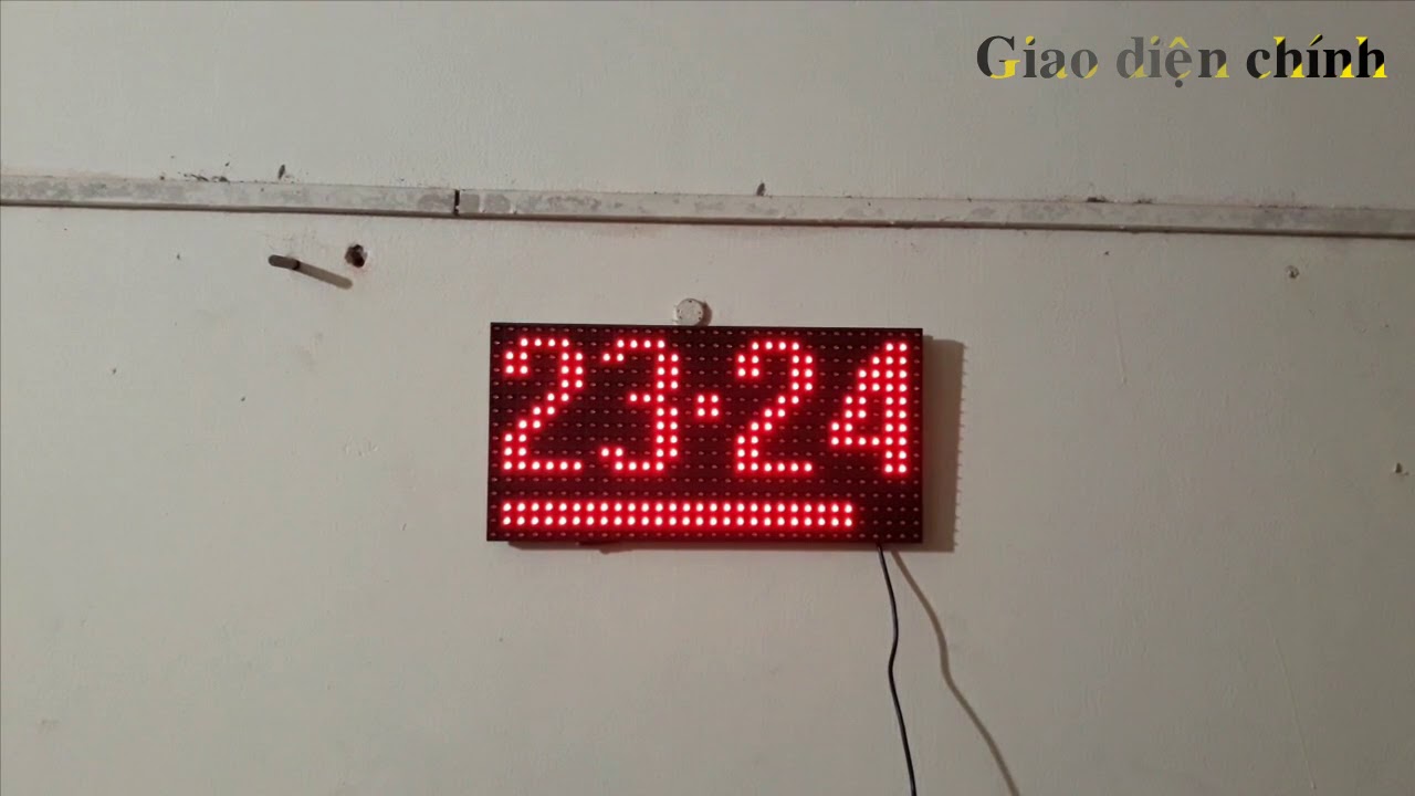 Đồng hồ led ma trận P10 32x16 V3 (STM8s105 + DS3231 + LED Matrix P10)
