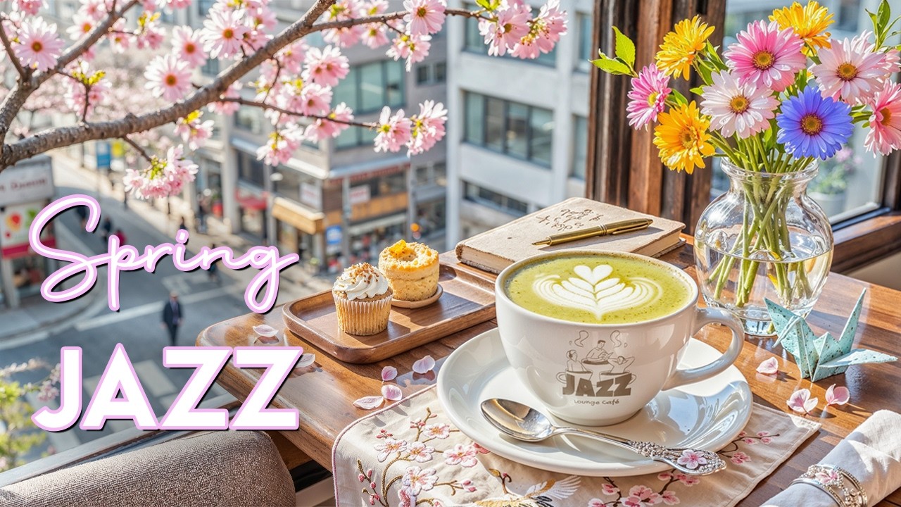 Spring Morning Jazz ☕ Soft Cafe Jazz & Smooth Bossa Nova for Relaxing, Focus & Stress Relief
